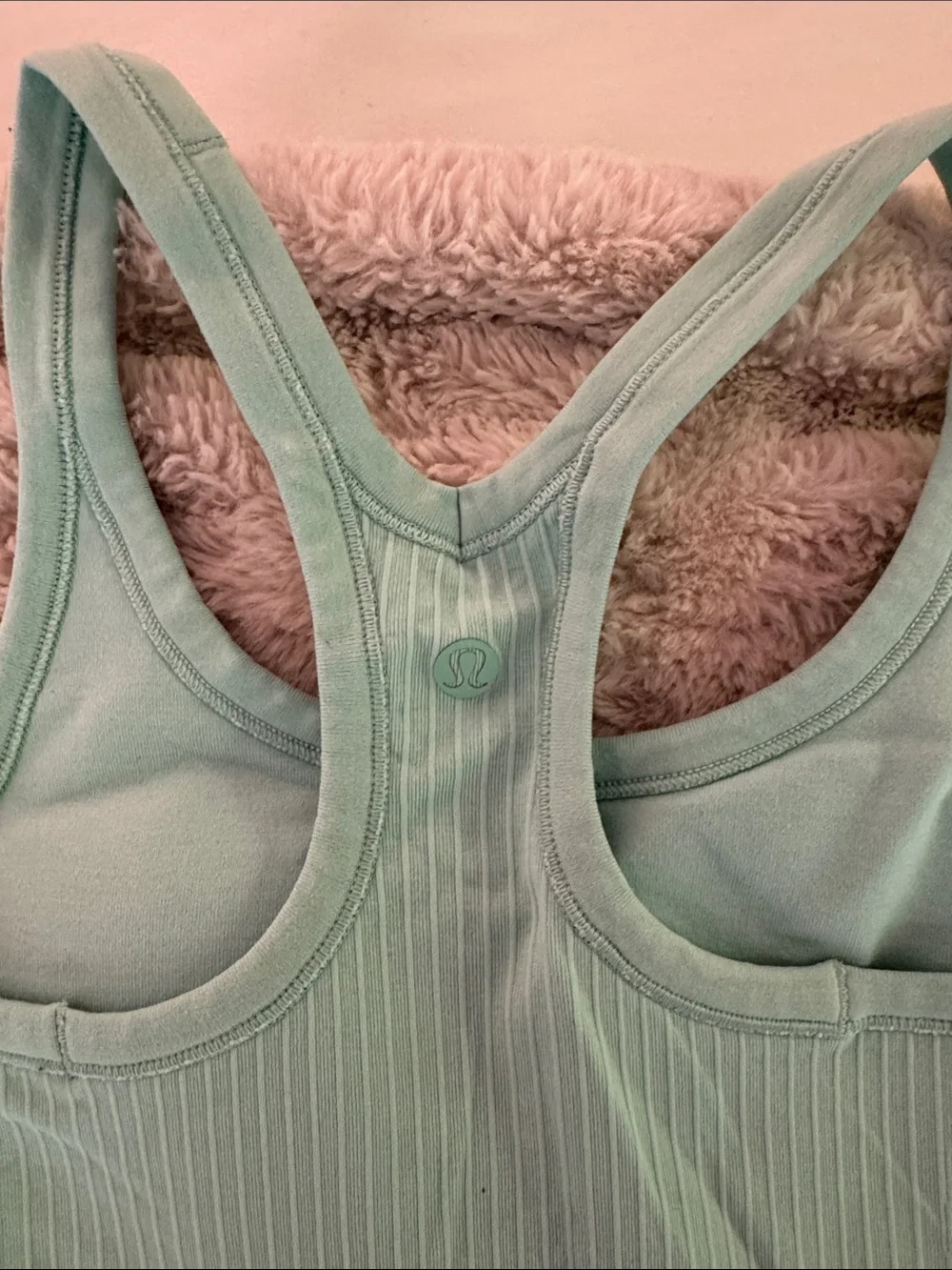 lululemon athletica Mint Green Ribbed Racerback Tank